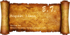 Bogdán Tímea névjegykártya
